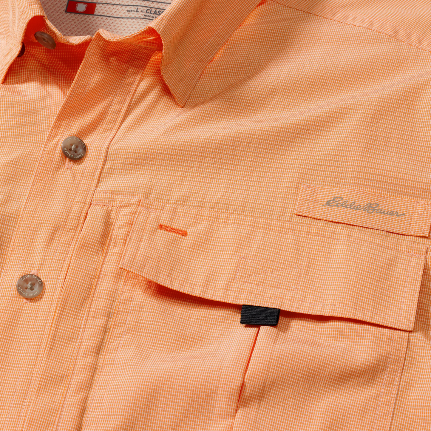 Camisa Eddie Bauer UPF Guide 2.0 Hombre Naranja | Outdoor Adventure Colombia