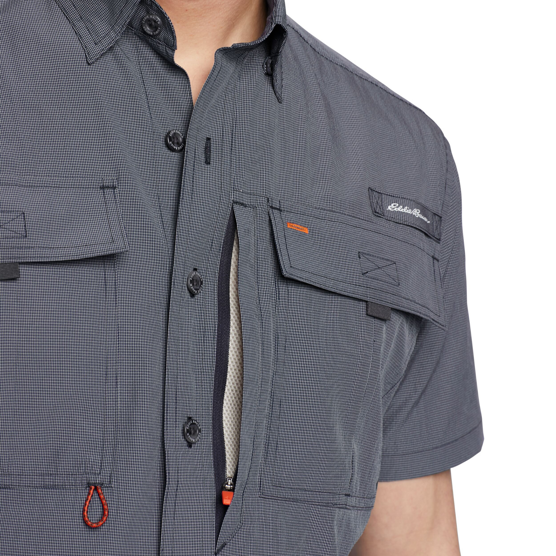 Camisa Eddie Bauer UPF Guide 2.0 Hombre Gris | Outdoor Adventure Colombia