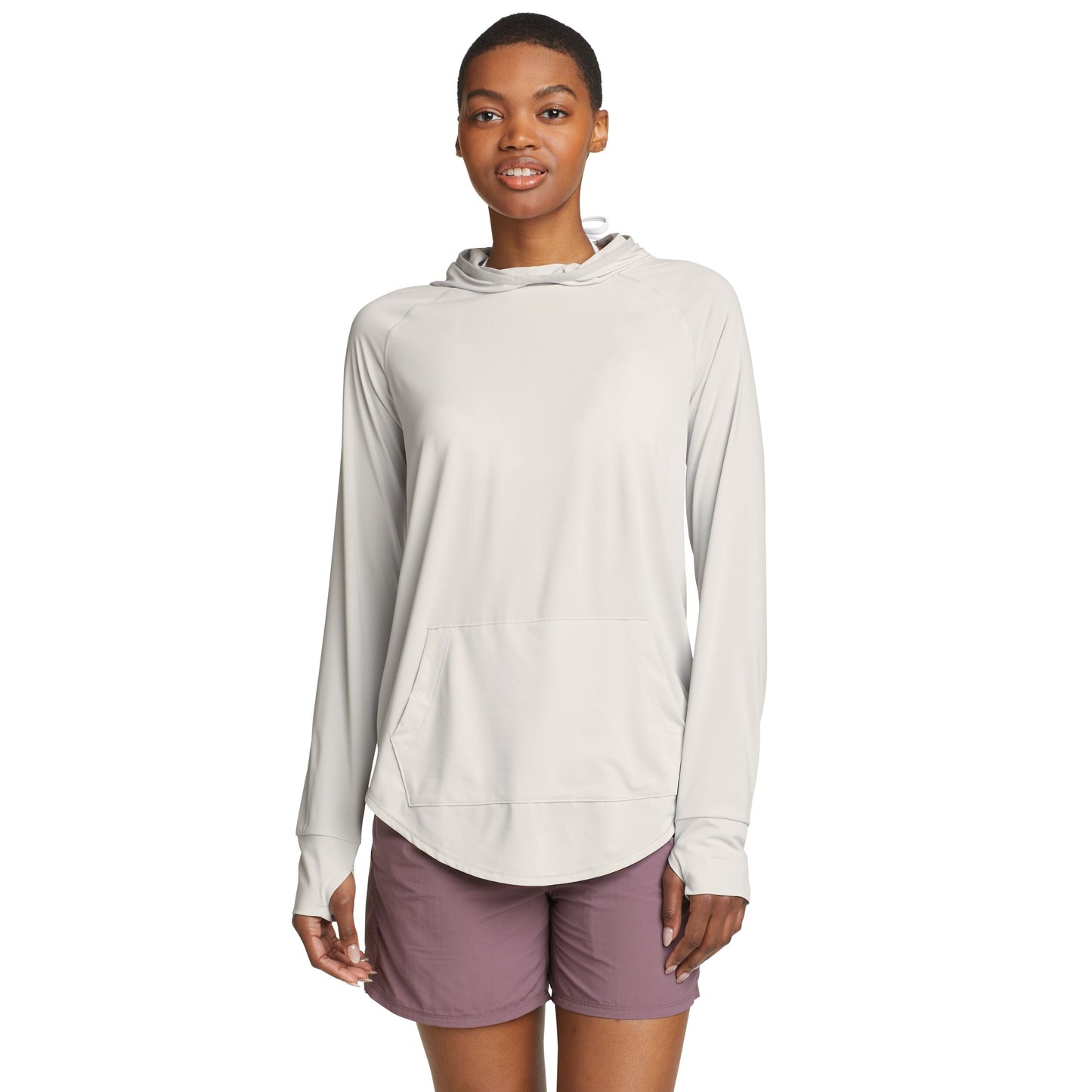 SUETER MUJER/ SOLARFOIL MANGA LARGA HOODIE / EDDIE BAUER