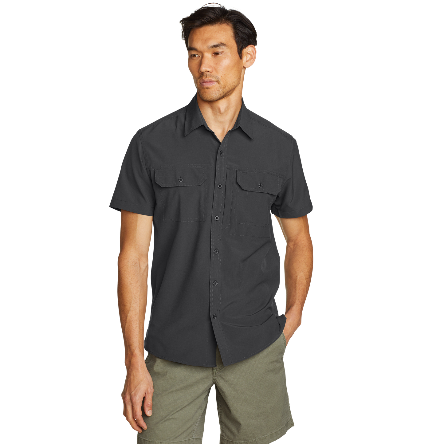 CAMISA HOMBRE/ ATLAS EXPLORATION FLEX MC / EDDIE BAUER