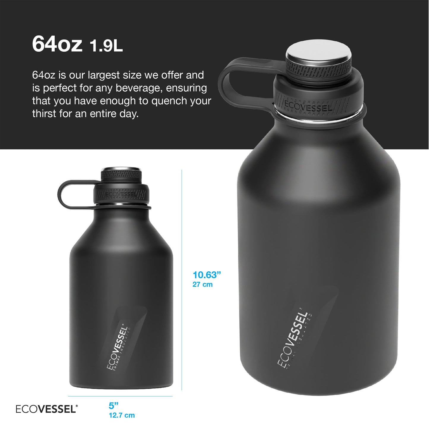 TERMO BOSS 64OZ BLACK SHADOW / ECOVESSEL