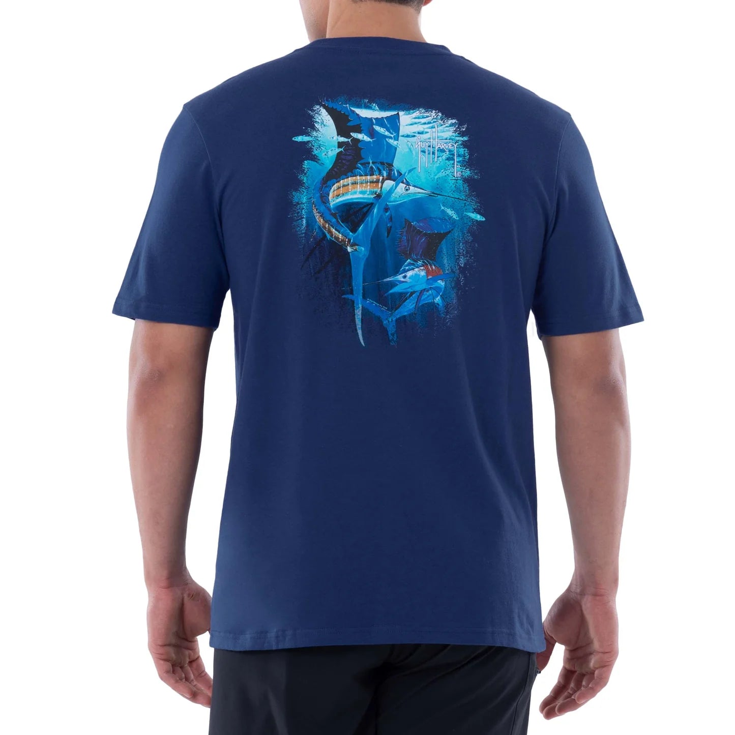 Camiseta Guy Harvey Twin Sails Hombre Azul | Outdoor Adventure Colombia