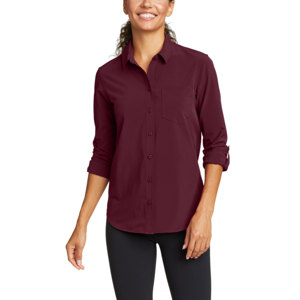 CAMISA MUJER ESCAPELITEMANGA LARGA / EDDIE BAUER