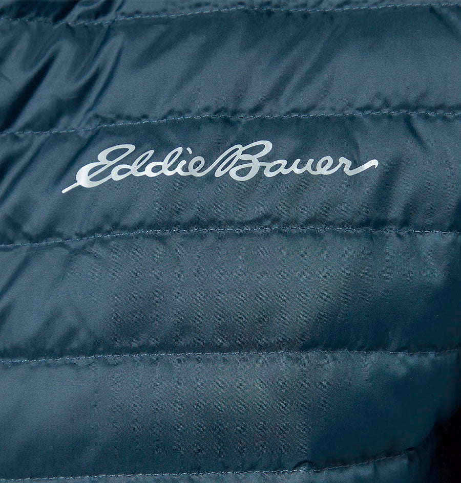 Chaqueta Eddie Bauer Microlight Hooded Azul Hombre | Outdoor Adventure Col