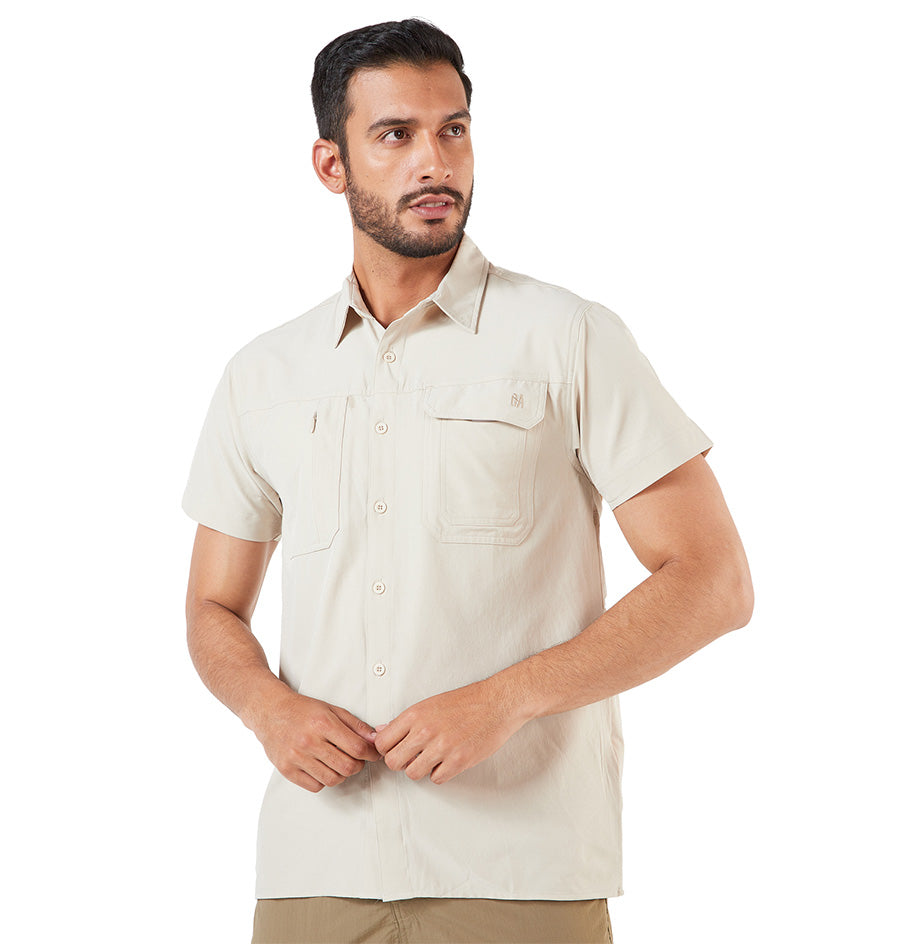 Camisa OA Las Perlas Manga Corta Hombre Khaki | Outdoor Adventure Col